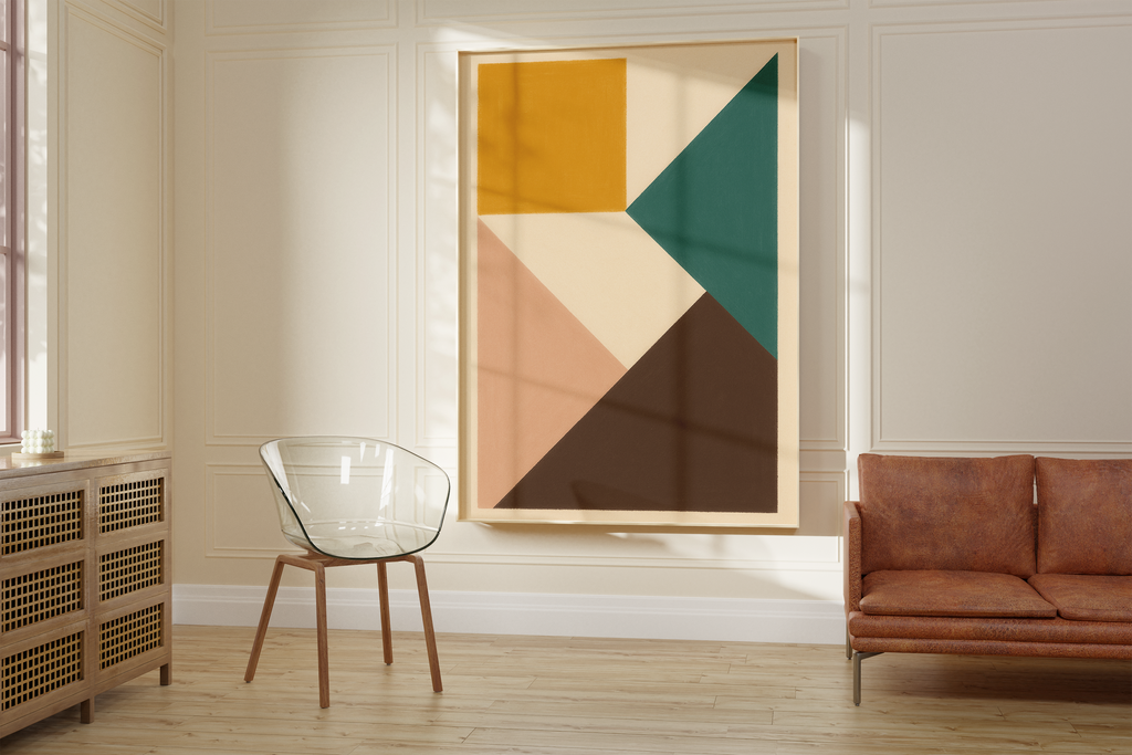 Geometric Balance Shapes Print