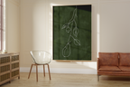 Minimalist Green Fruit Line Print