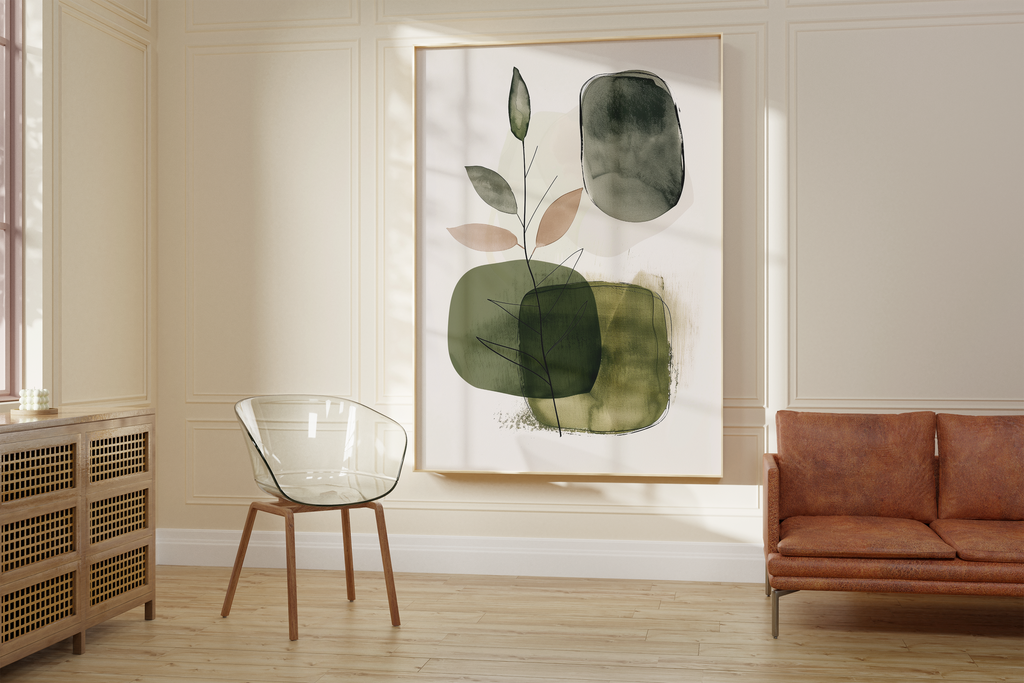 Earthy Botanical Shapes Print