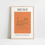 Sicily Minimalist City & Travel Print