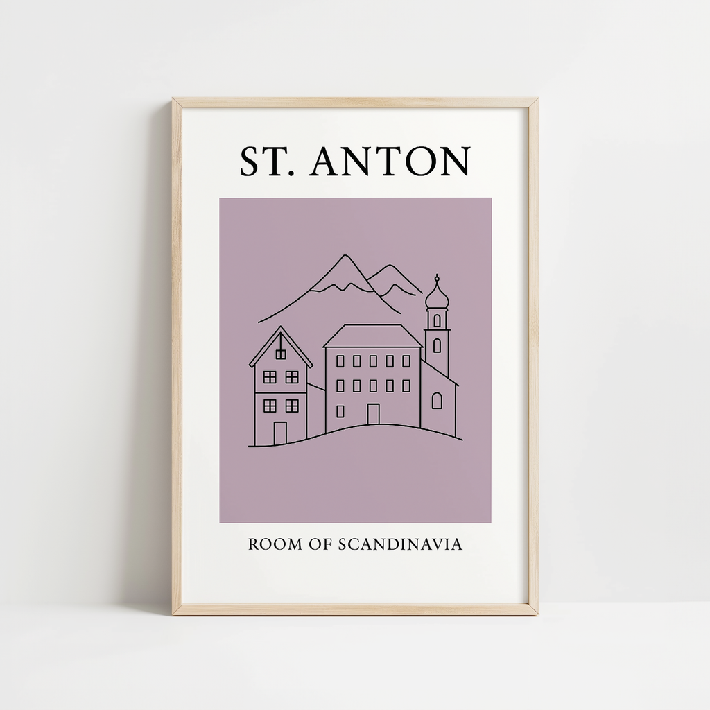 St. Anton Minimalist City & Travel Print
