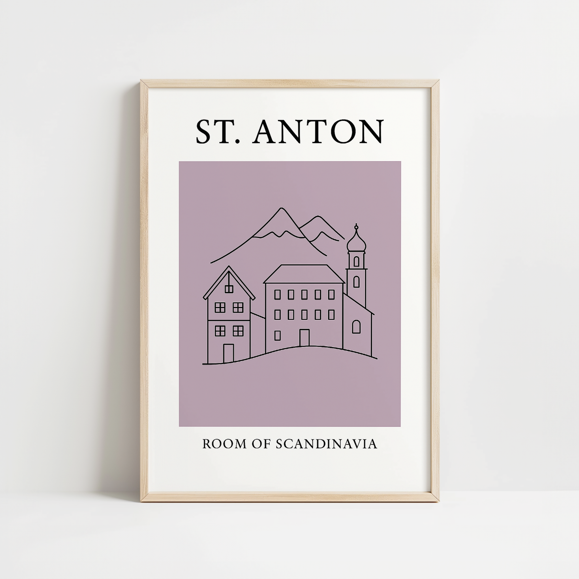 St. Anton Minimalist City & Travel Print