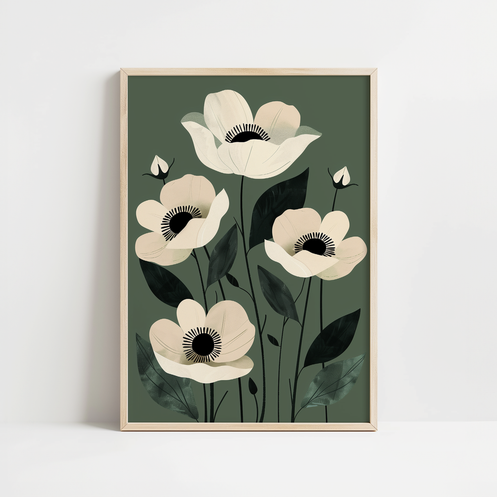 Cream Blossom Elegance Print