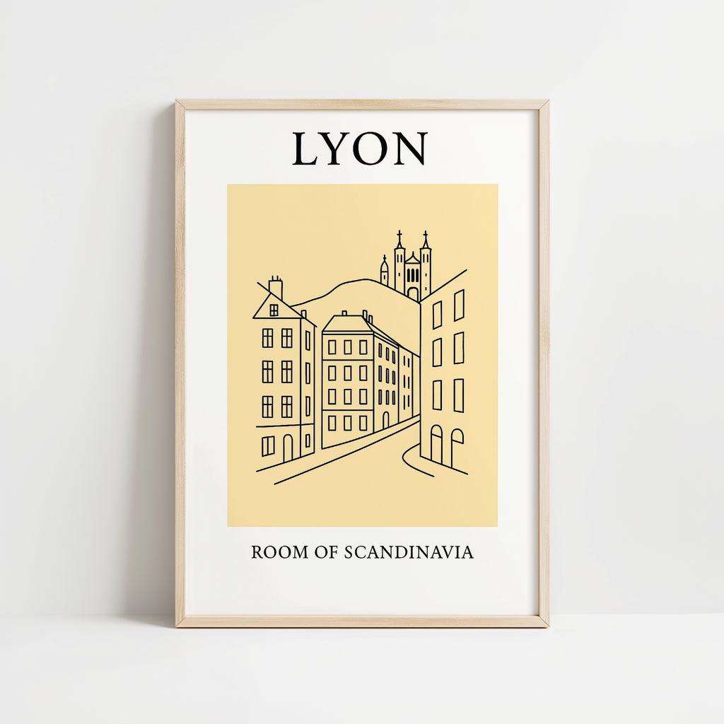 Lyon Minimalist City & Travel Print