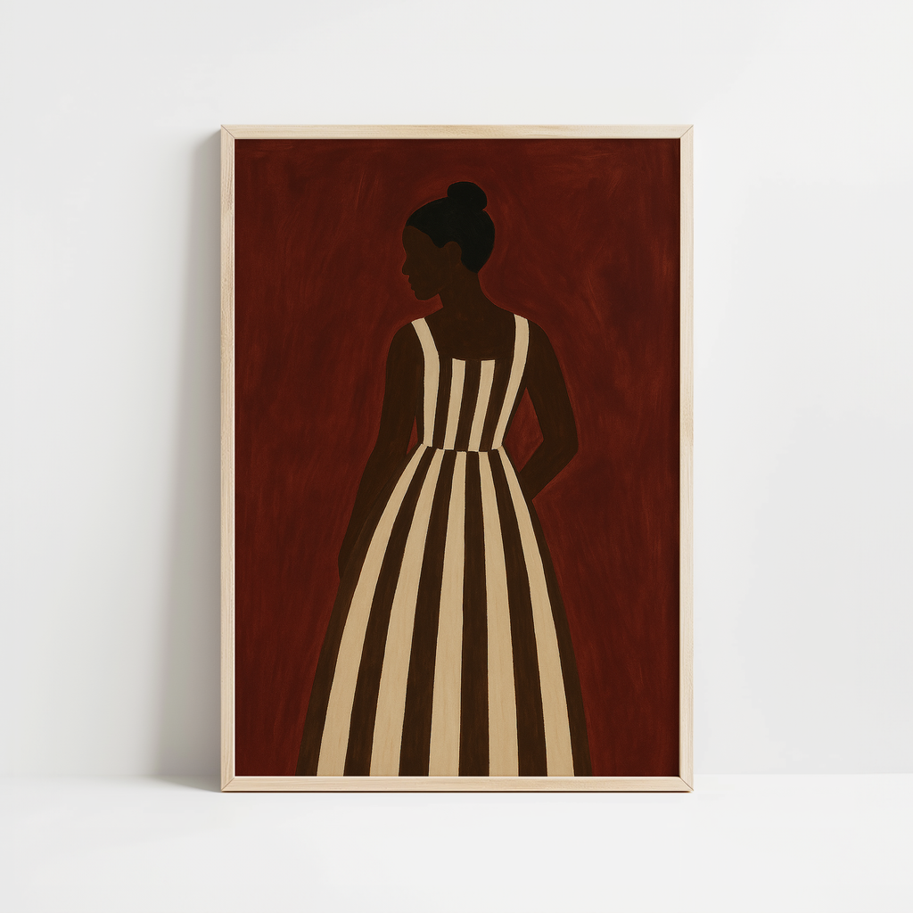 Minimalist Burgundy Portrait Print