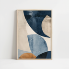 Blue Navy Shapes No.1 Print