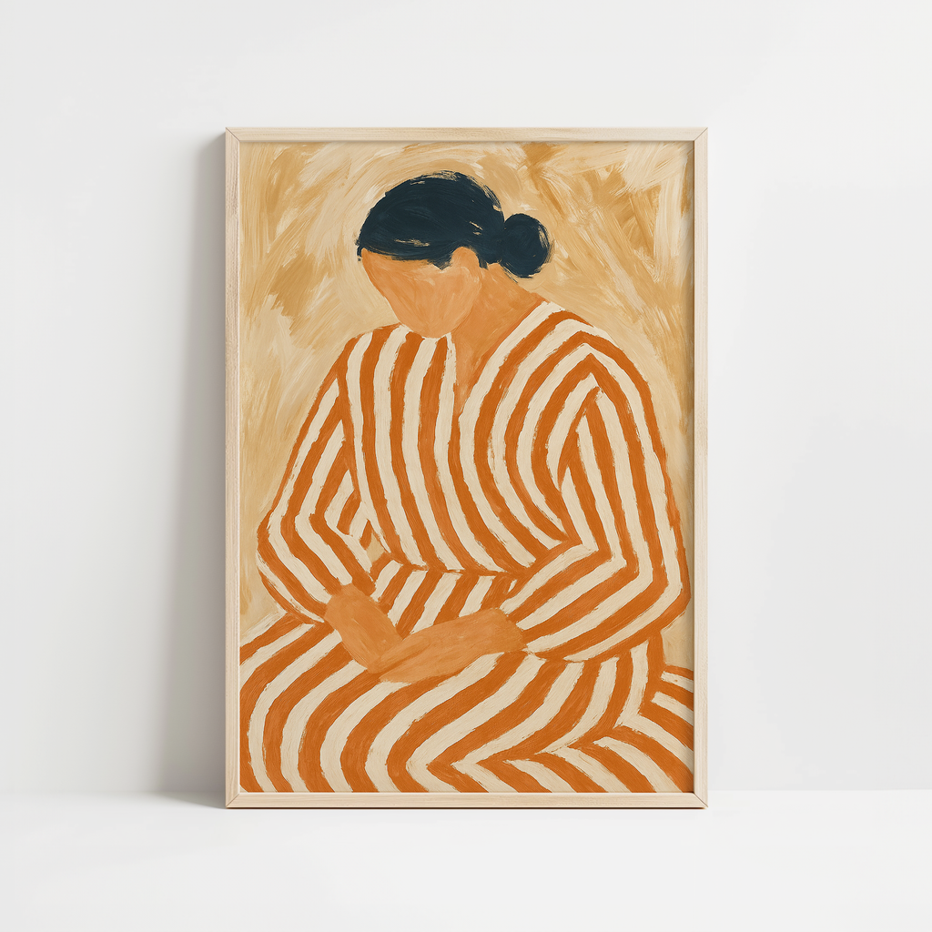 Minimalist Terracotta Woman Print