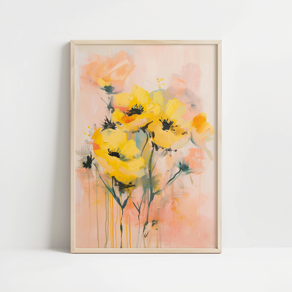 Golden Bloom Harmony Print