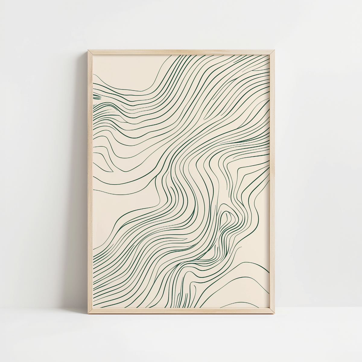 Scandinavian Flowing Lines Design Print