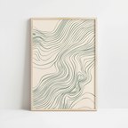 Scandinavian Flowing Lines Design Print