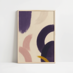 Purple Abstract Shapes Print