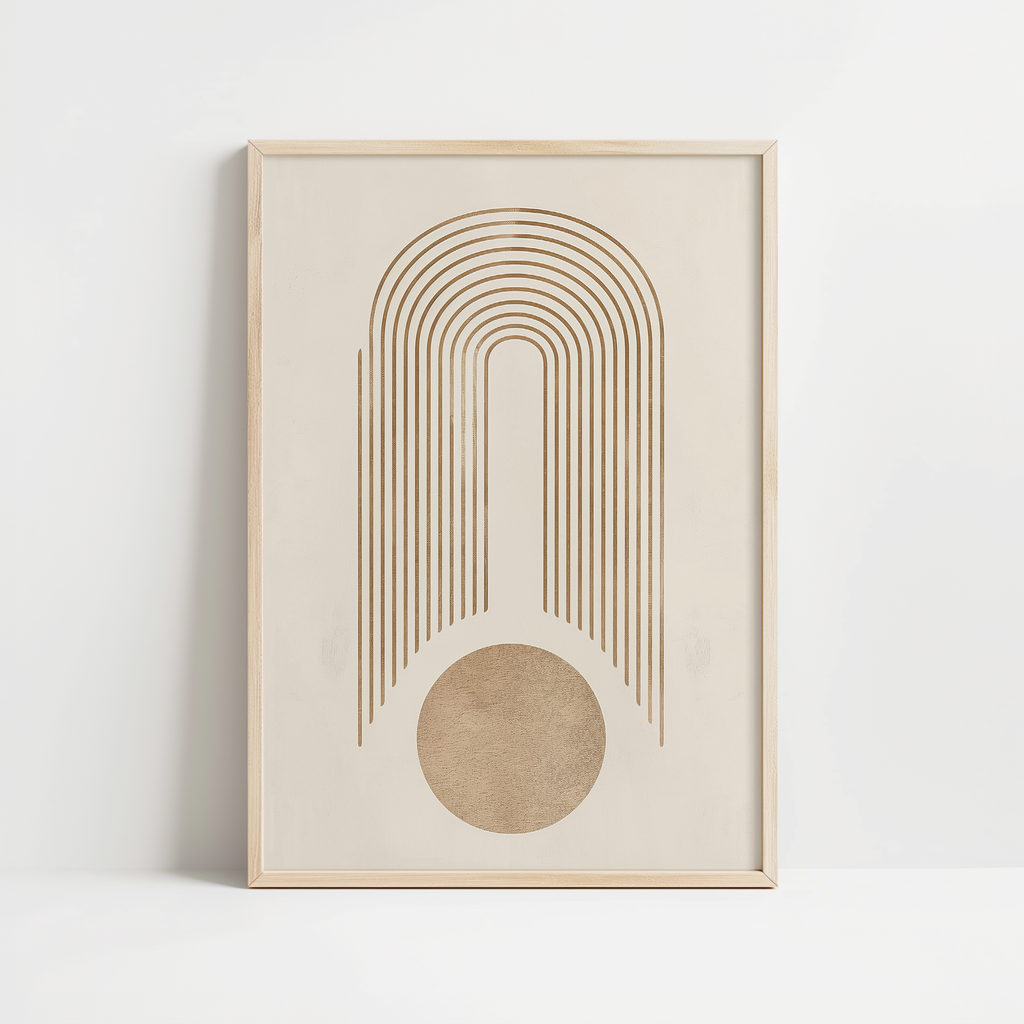 Neutral Line Abstract Art Print