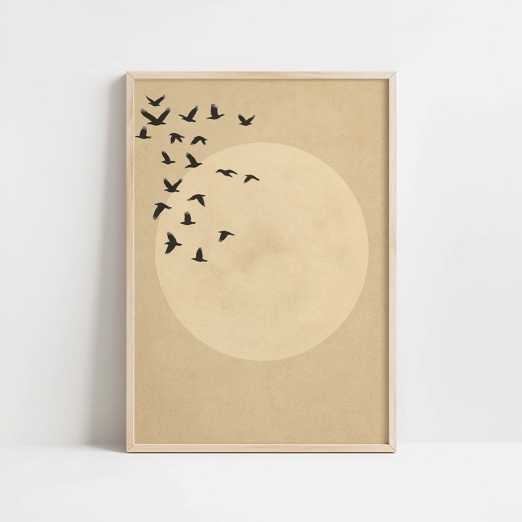 Japandi Beige Earth Tone Print