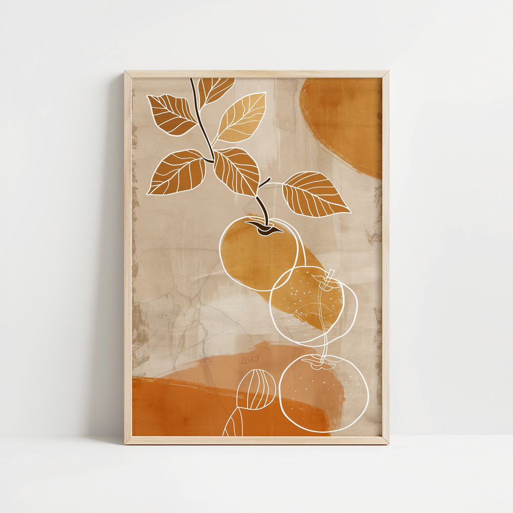 Scandinavian Orange Composition Print