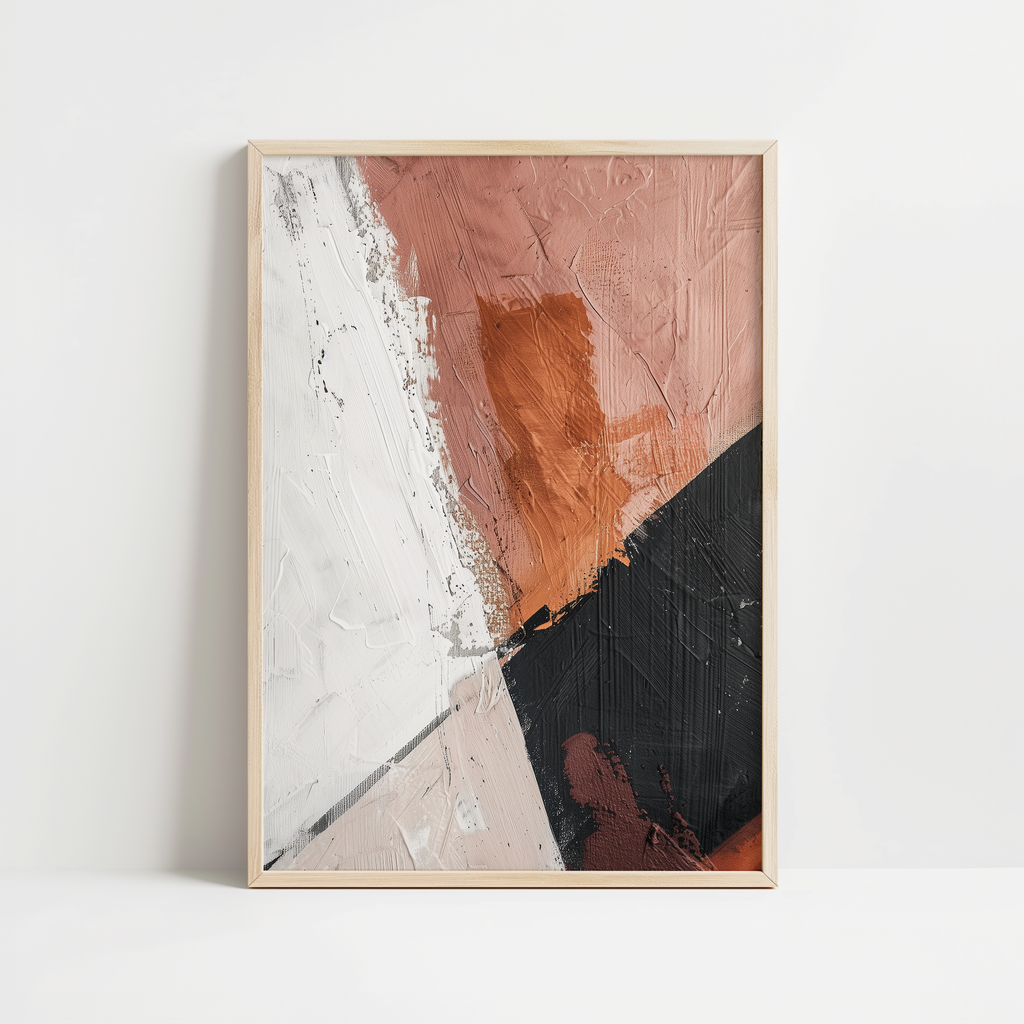 Warm Textured Brush Strokes Print