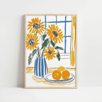 Cheerful Sunflower Sketch Print