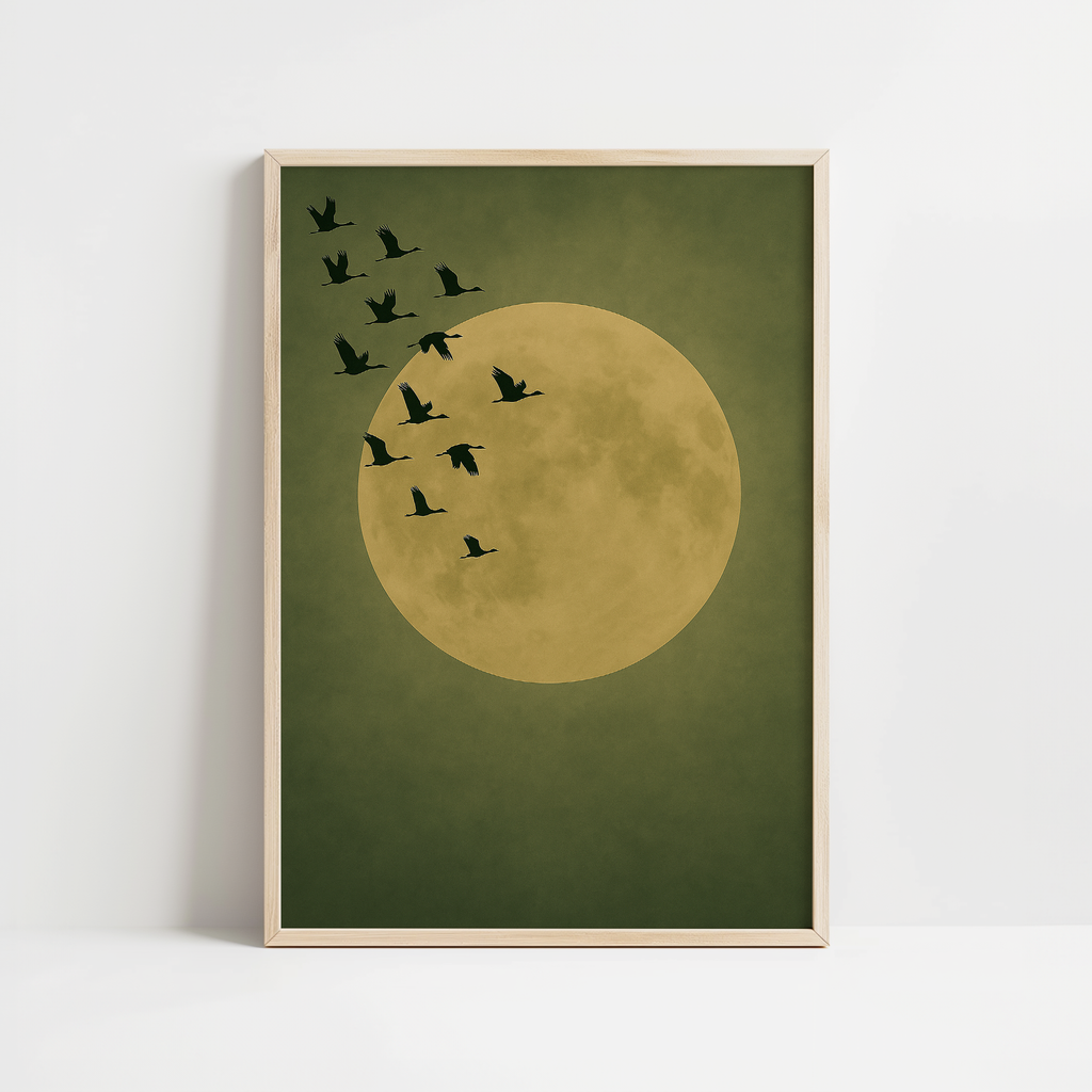 Japanese Green Neutral Print