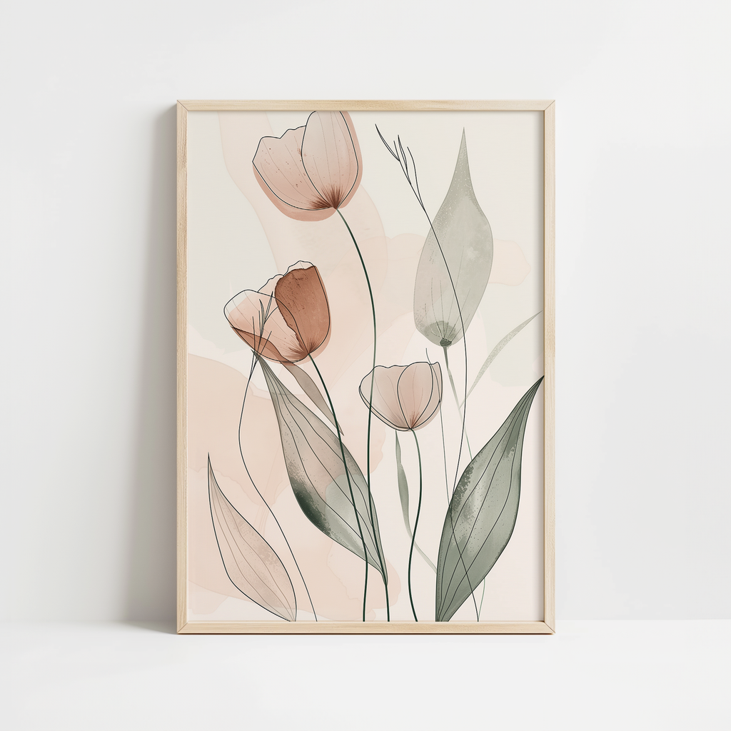 Blush Tulip Elegance Print