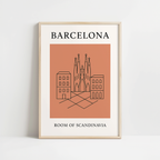 Barcelona Minimalist City & Travel Print