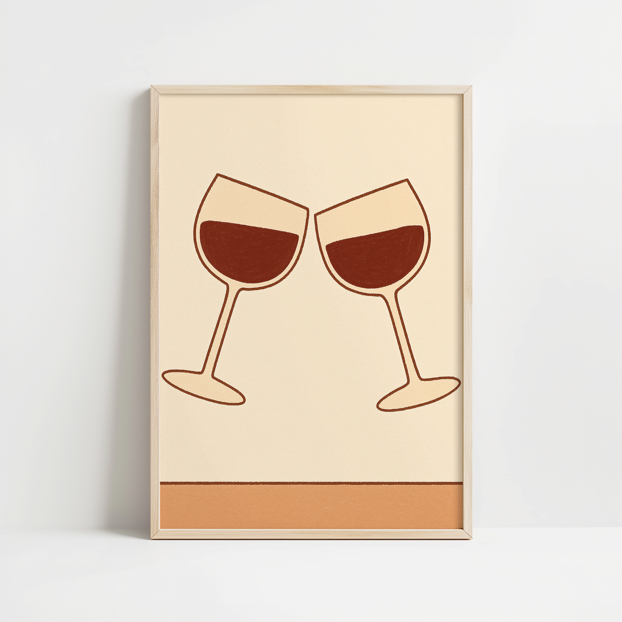Minimalist Wine Cheers Print