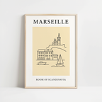 Marseille Minimalist City & Travel Print