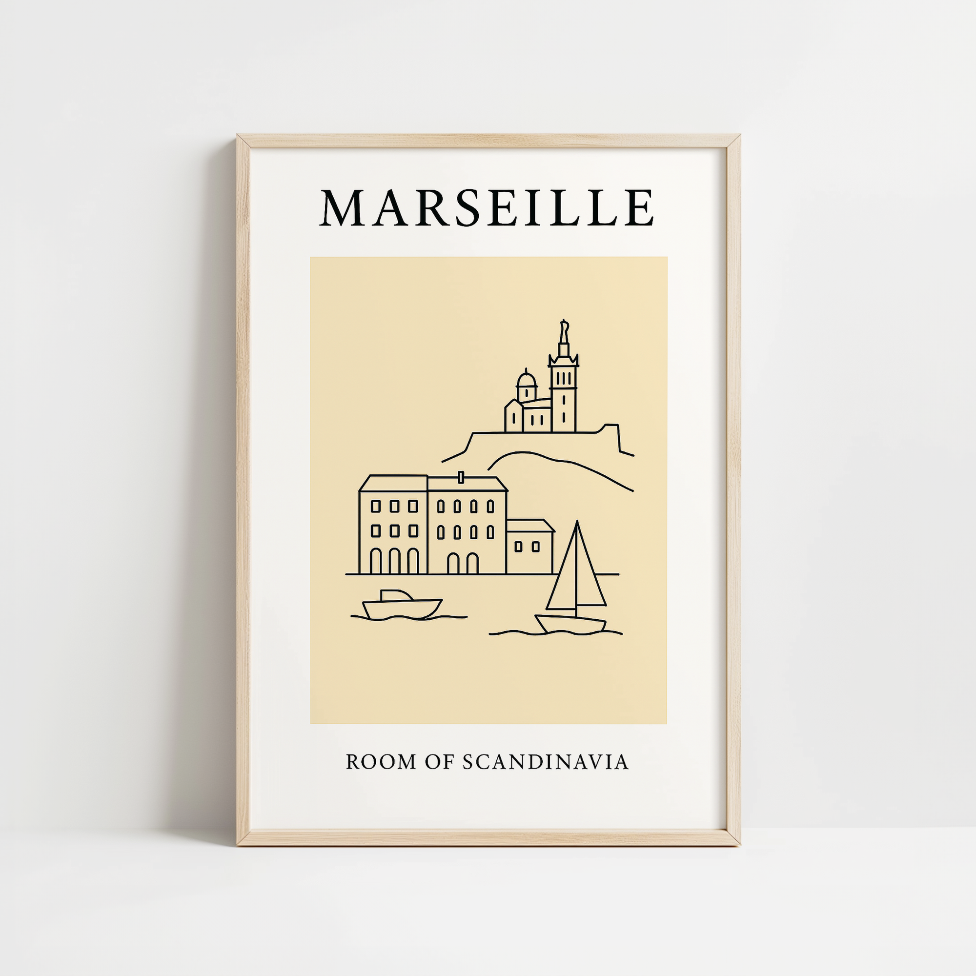 Marseille Minimalist City & Travel Print