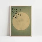 Japandi Green Tones Artwork Print