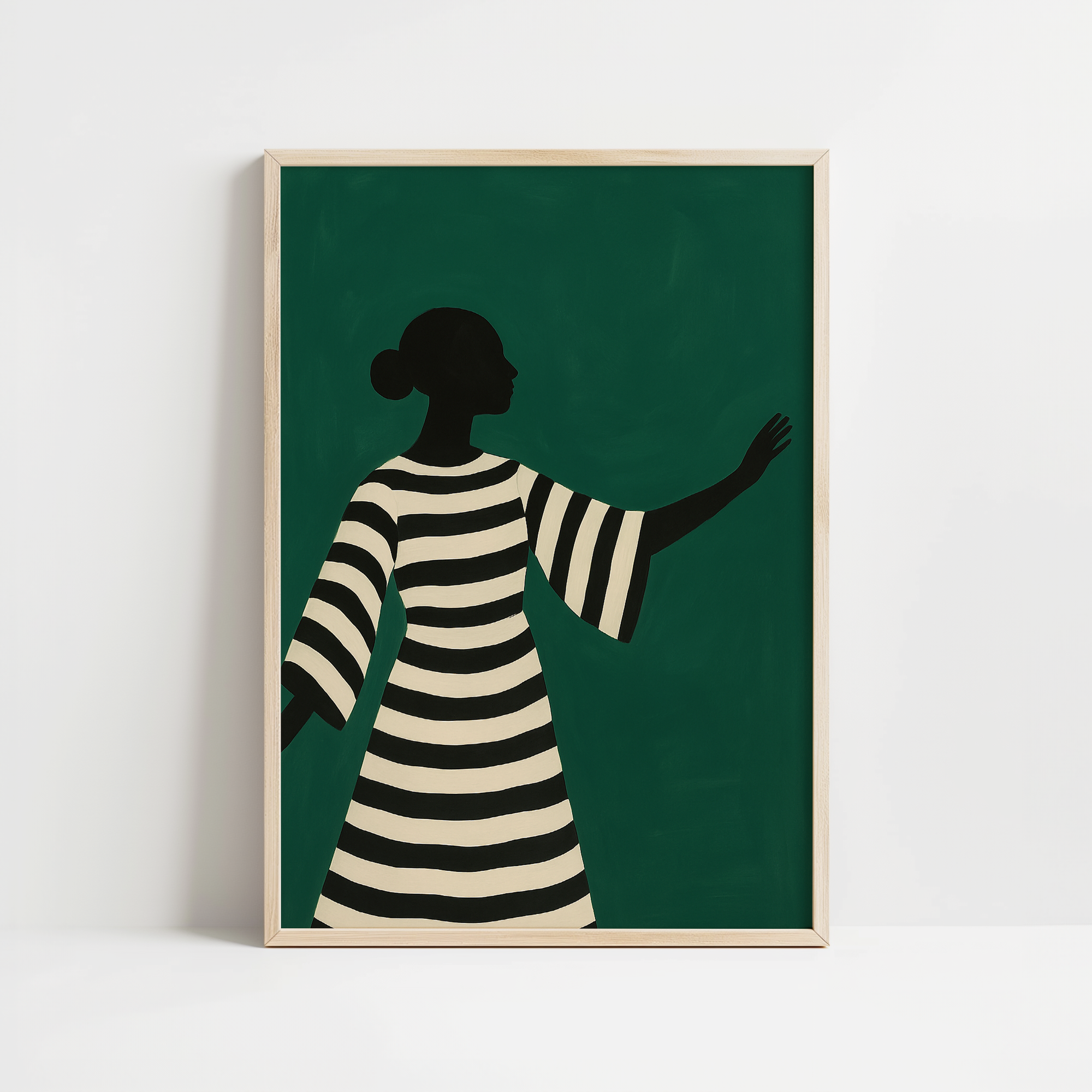 Green Minimalist Portrait Gallery Print