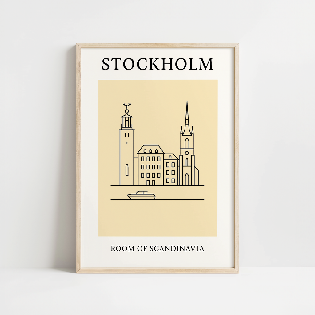 Stockholm Minimalist City & Travel Print