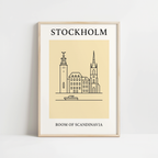 Stockholm Minimalist City & Travel Print
