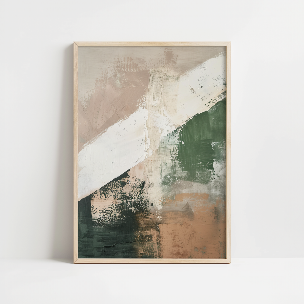 Modern Green Beige Earthy No.2 Print