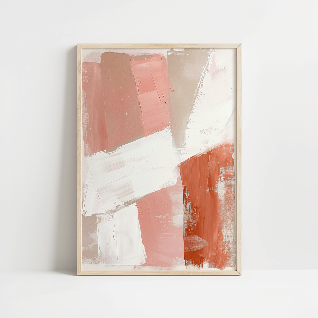 Peach Terracotta Color Calm Print