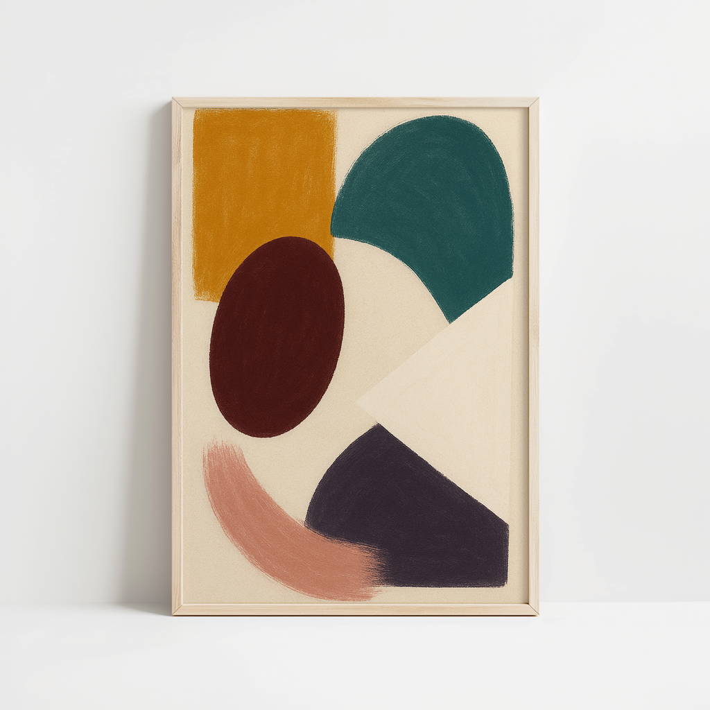 Geometric Color Harmony Print