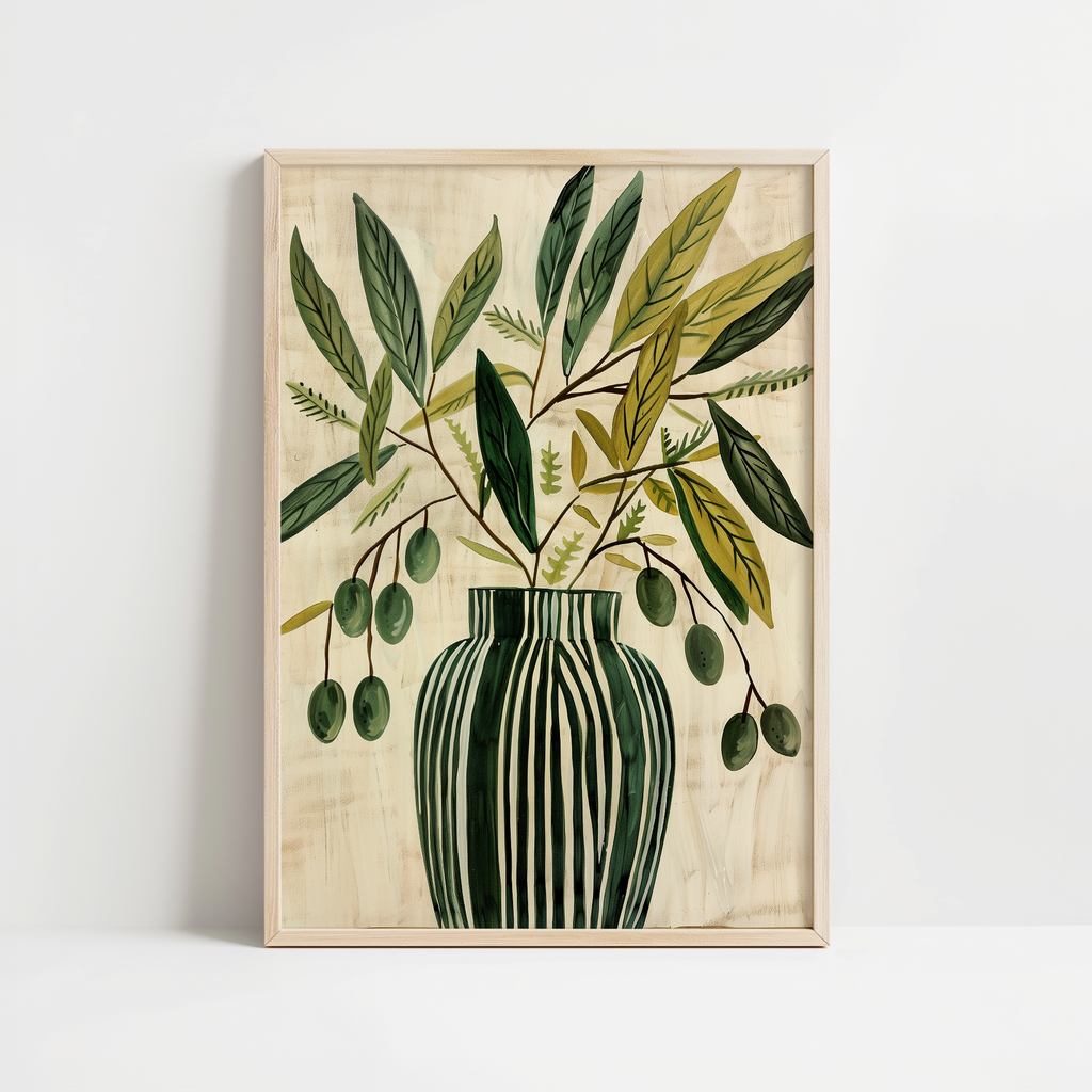 Minimalist Olive Green Print