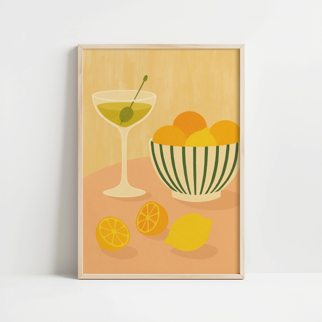 Cocktail & Citrus Bowl Print