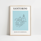 Santorini Minimalist City & Travel Print