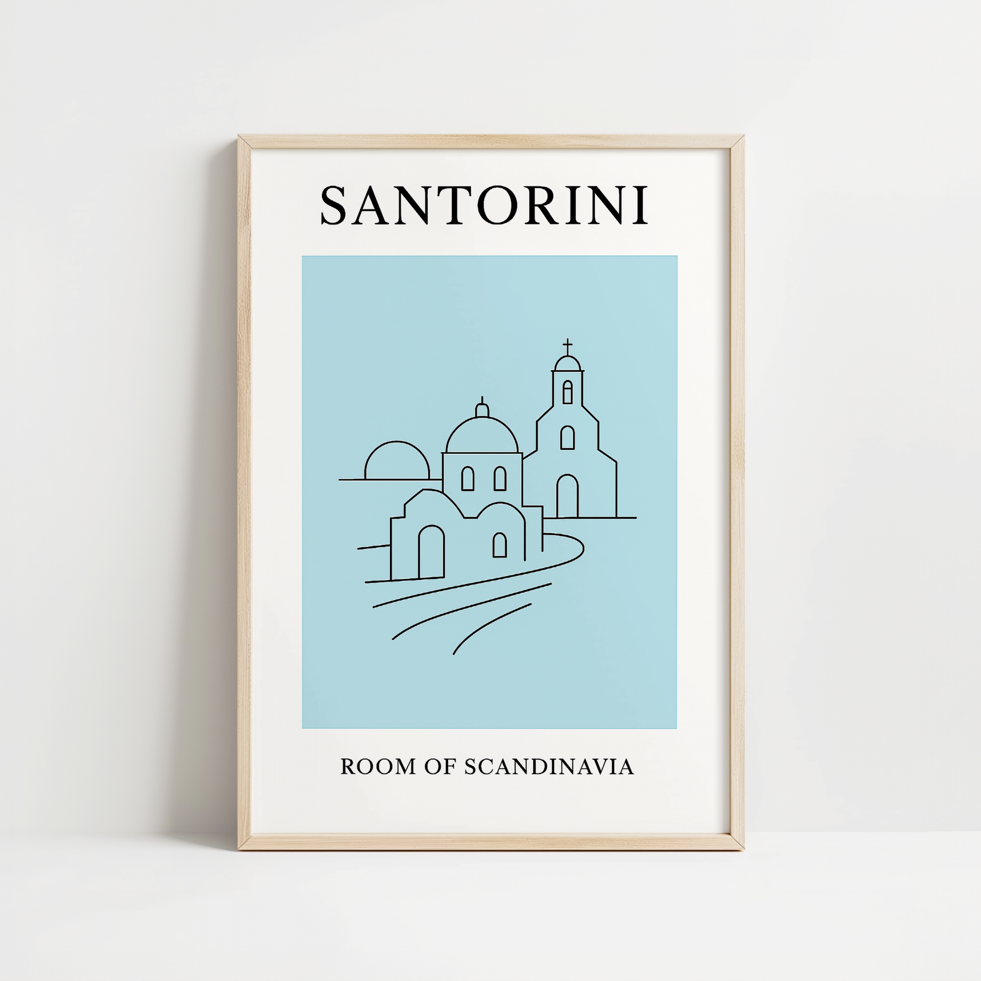 Santorini Minimalist City & Travel Print