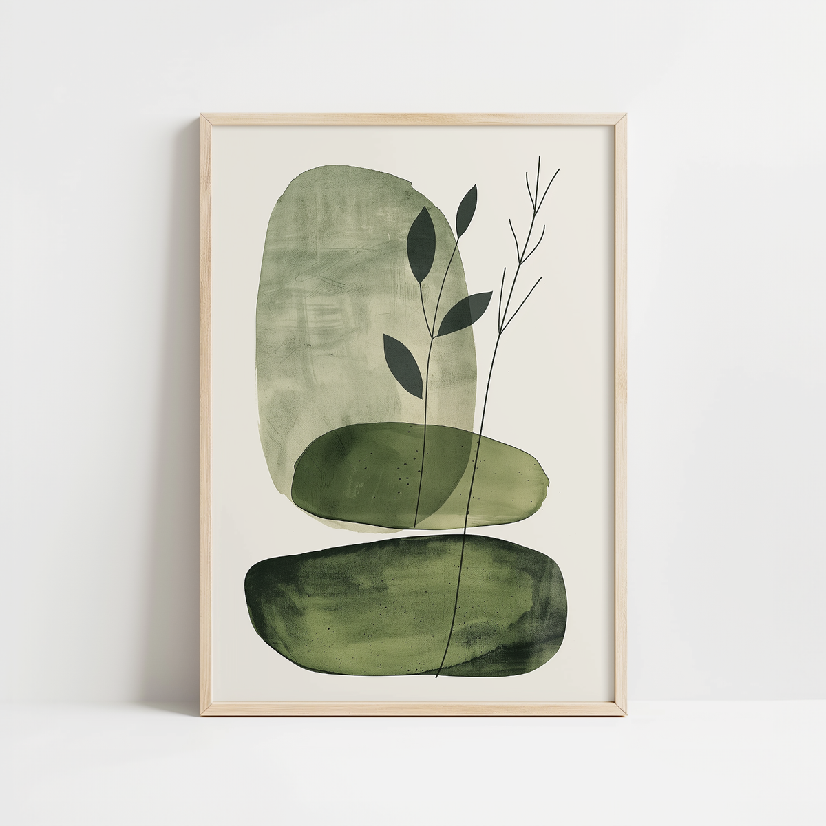 Soft Green Composition Print