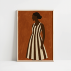 Minimalist Terracotta Portrait Print