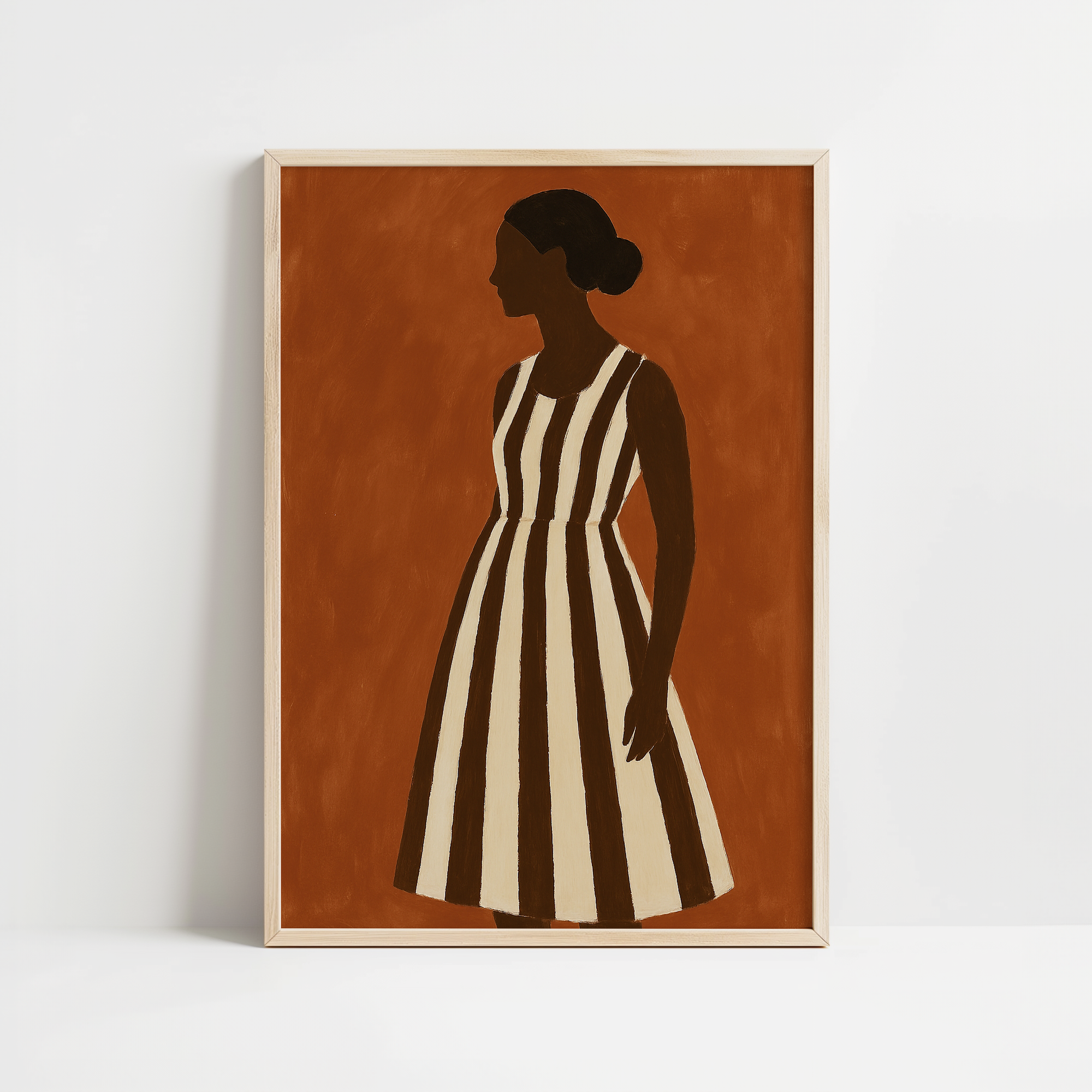 Minimalist Terracotta Portrait Print
