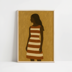 Golden Minimalist Portrait Print