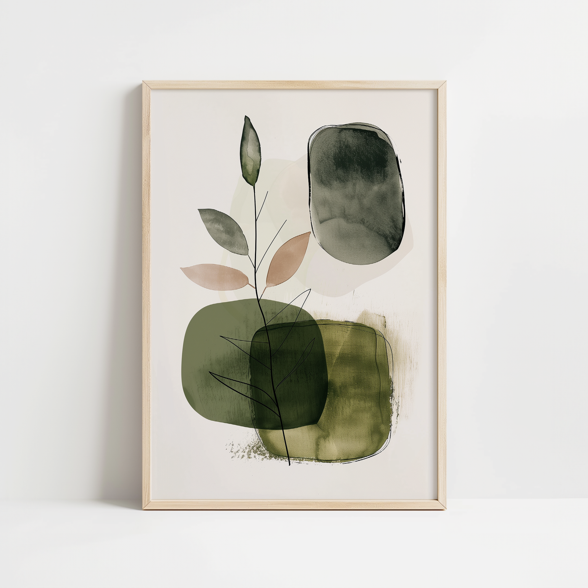 Earthy Botanical Shapes Print