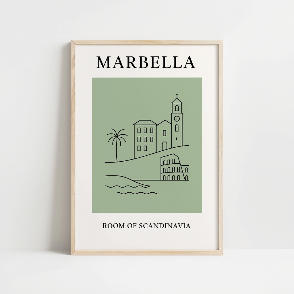 Marbella Minimalist City & Travel Print