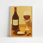 Warm Neutral Wine Art Print