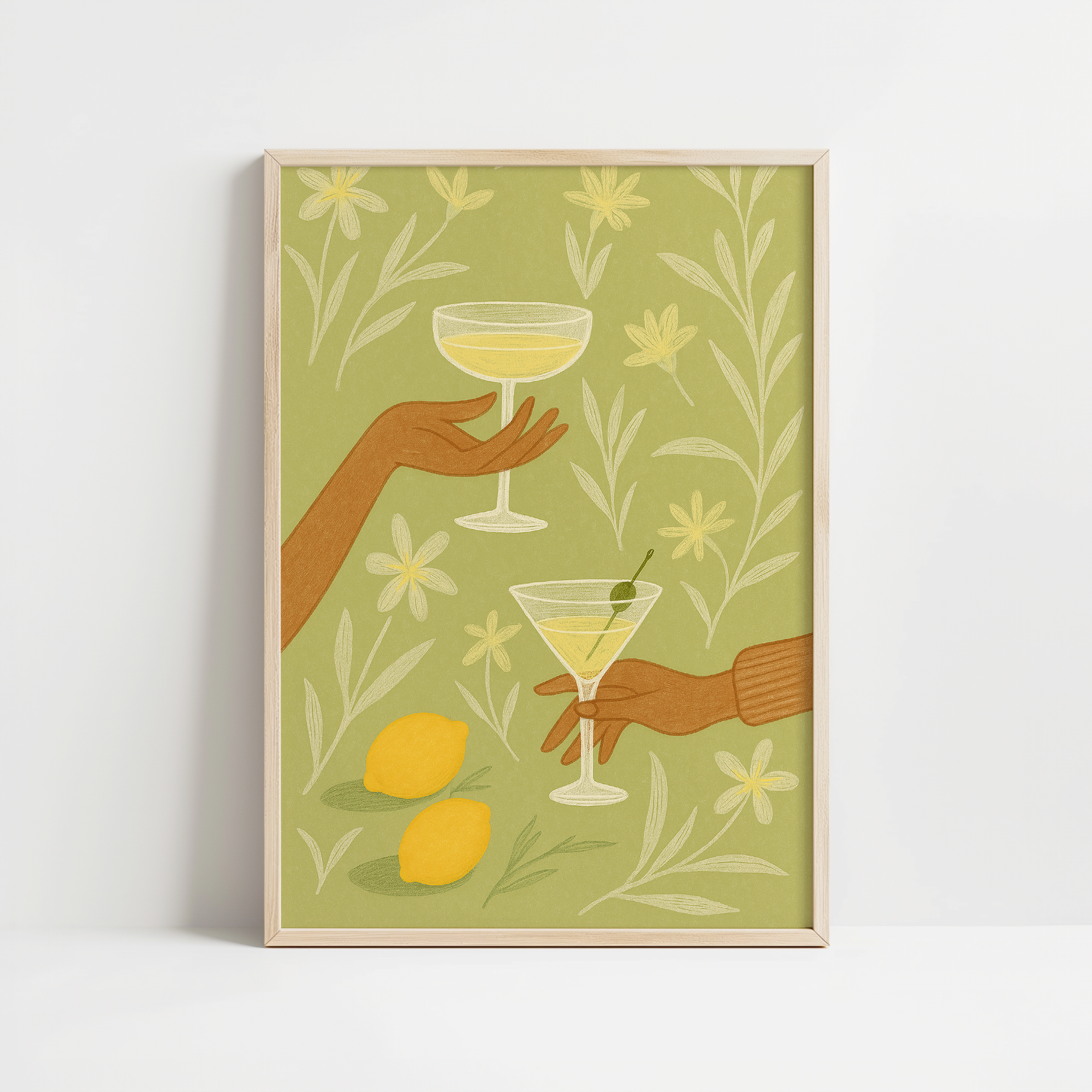 Lemon Cocktail Celebration Print