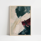 Burgundy Forest Green Expression Print