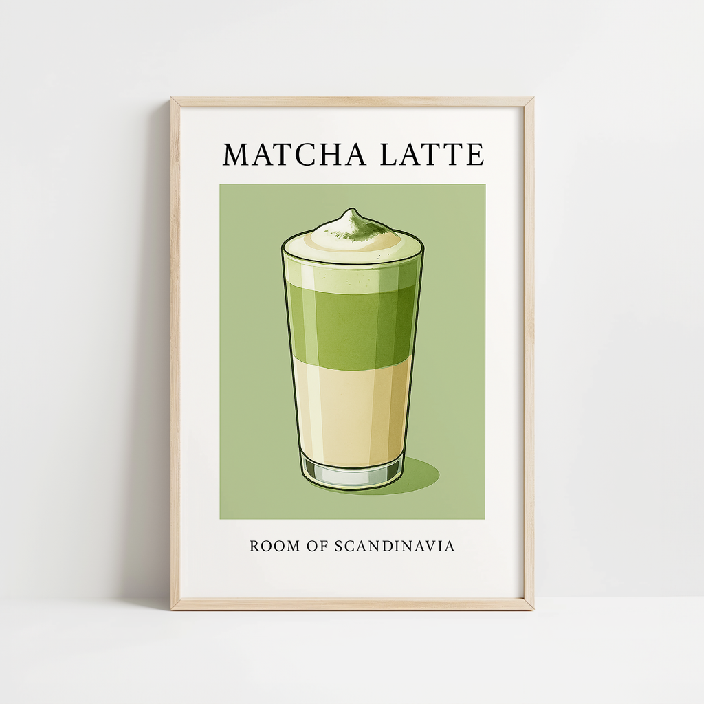 Retro Matcha Latte Print