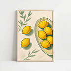 Minimalist Lemon Still Life Print
