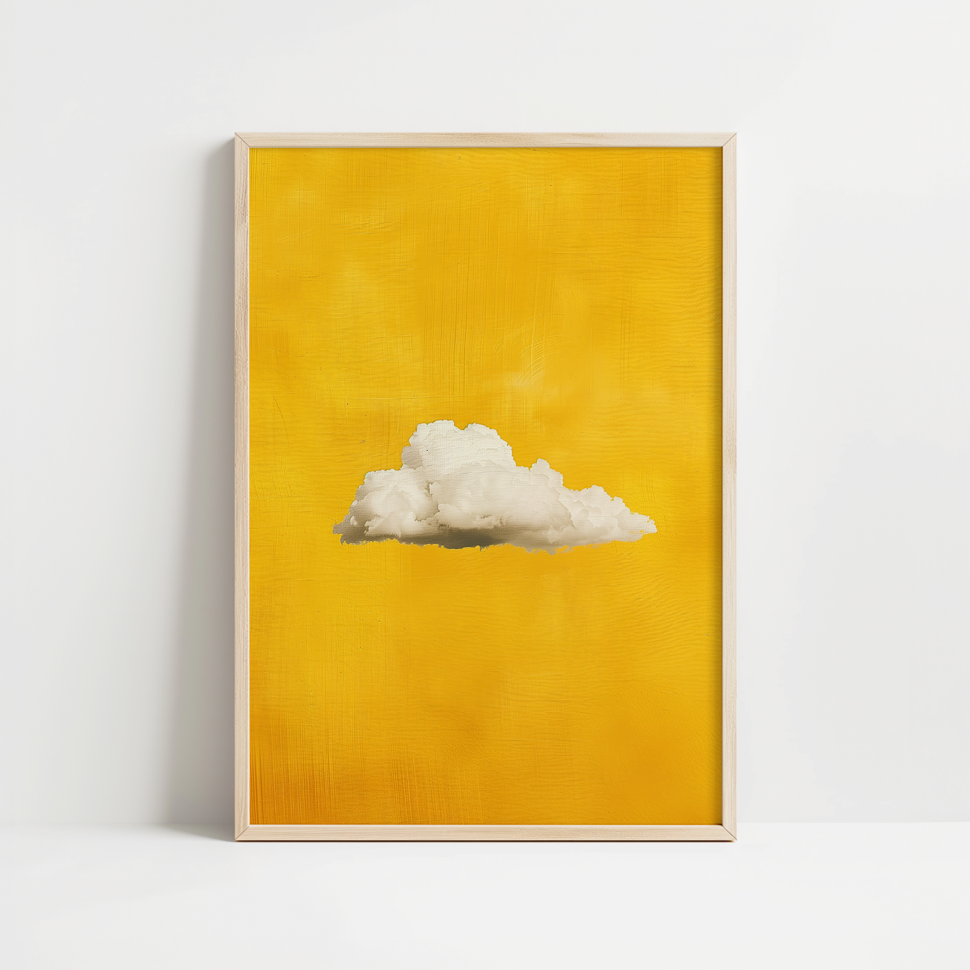 Golden Yellow Cloud Sky Print