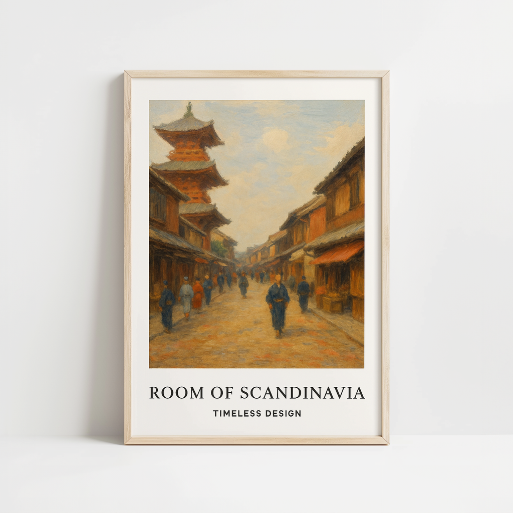 Abstract Japanese Village Print